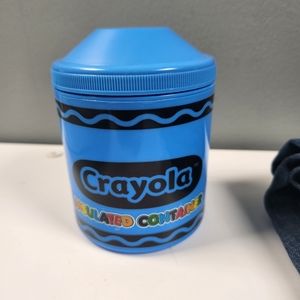crayola insulated container 10.5 oz Blue 2007 Complete With Lid